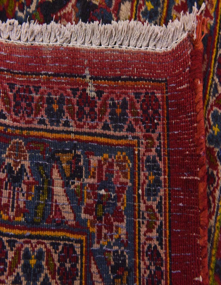 Detail image of 9' 9 x 12' 7  Hand Knotted Mashad Persian Wool Rug