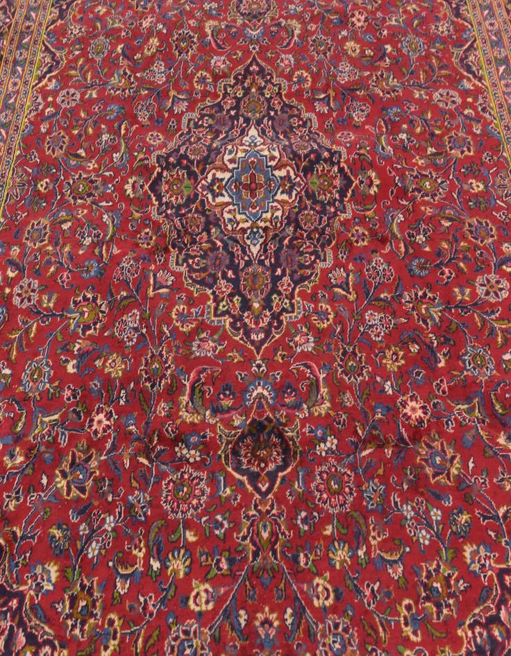Detail image of 9' 9 x 12' 7  Hand Knotted Mashad Persian Wool Rug