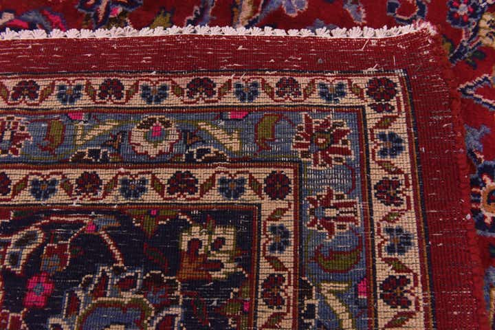 10' x 12' 4 Hand Knotted Mashad Persian Wool Rug