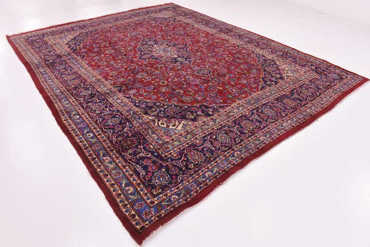 10' x 12' 4 Hand Knotted Mashad Persian Wool Rug