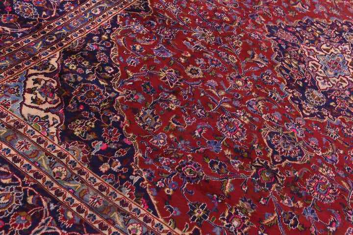 10' x 12' 4 Hand Knotted Mashad Persian Wool Rug