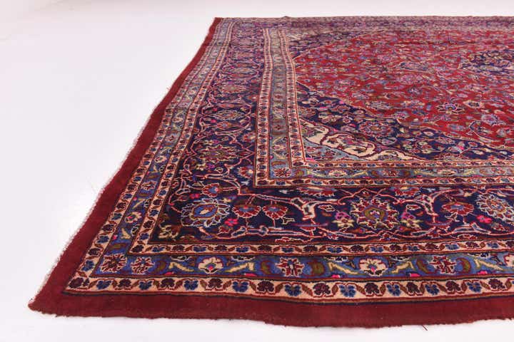 10' x 12' 4 Hand Knotted Mashad Persian Wool Rug