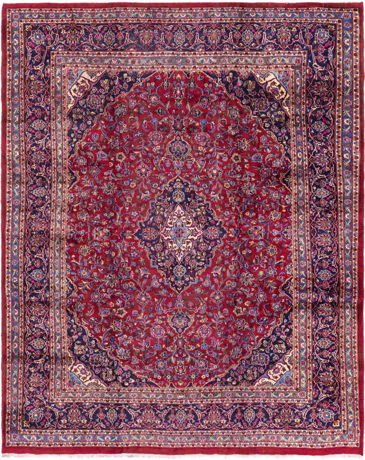 10' x 12' 4 Hand Knotted Mashad Persian Wool Rug