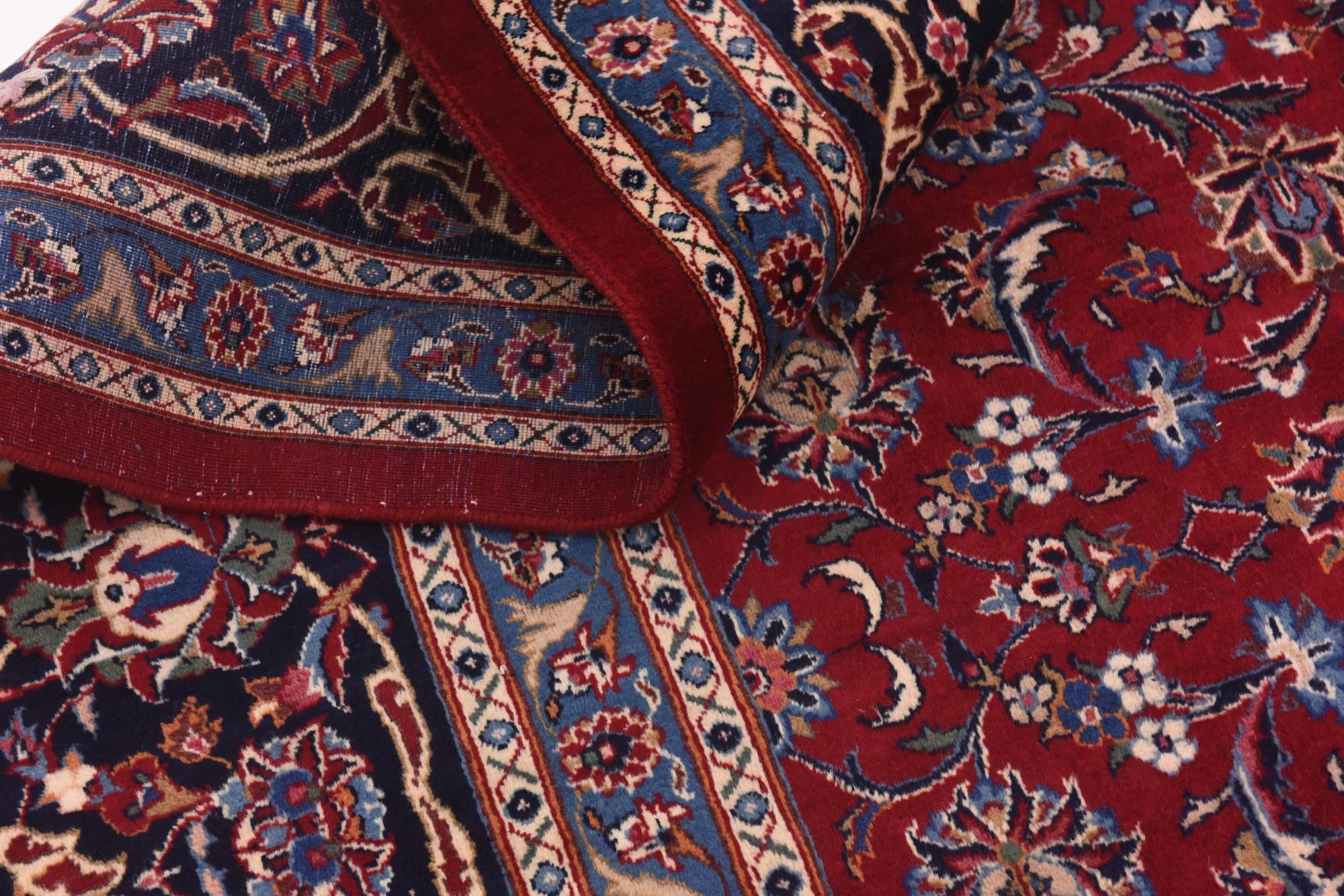 9' 9 x 12' 10 Hand Knotted Mashad Persian Wool Rug