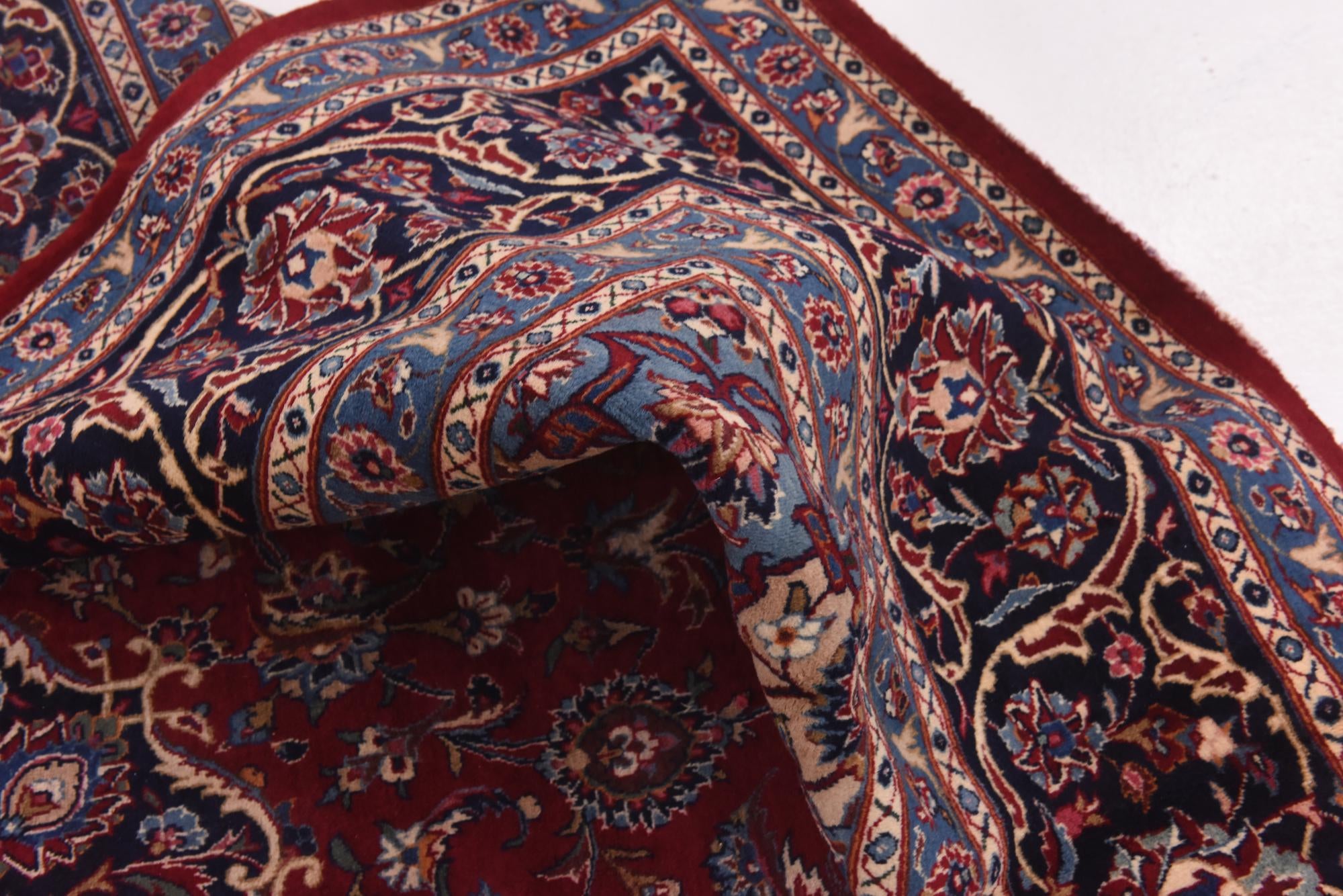 9' 9 x 12' 10 Hand Knotted Mashad Persian Wool Rug