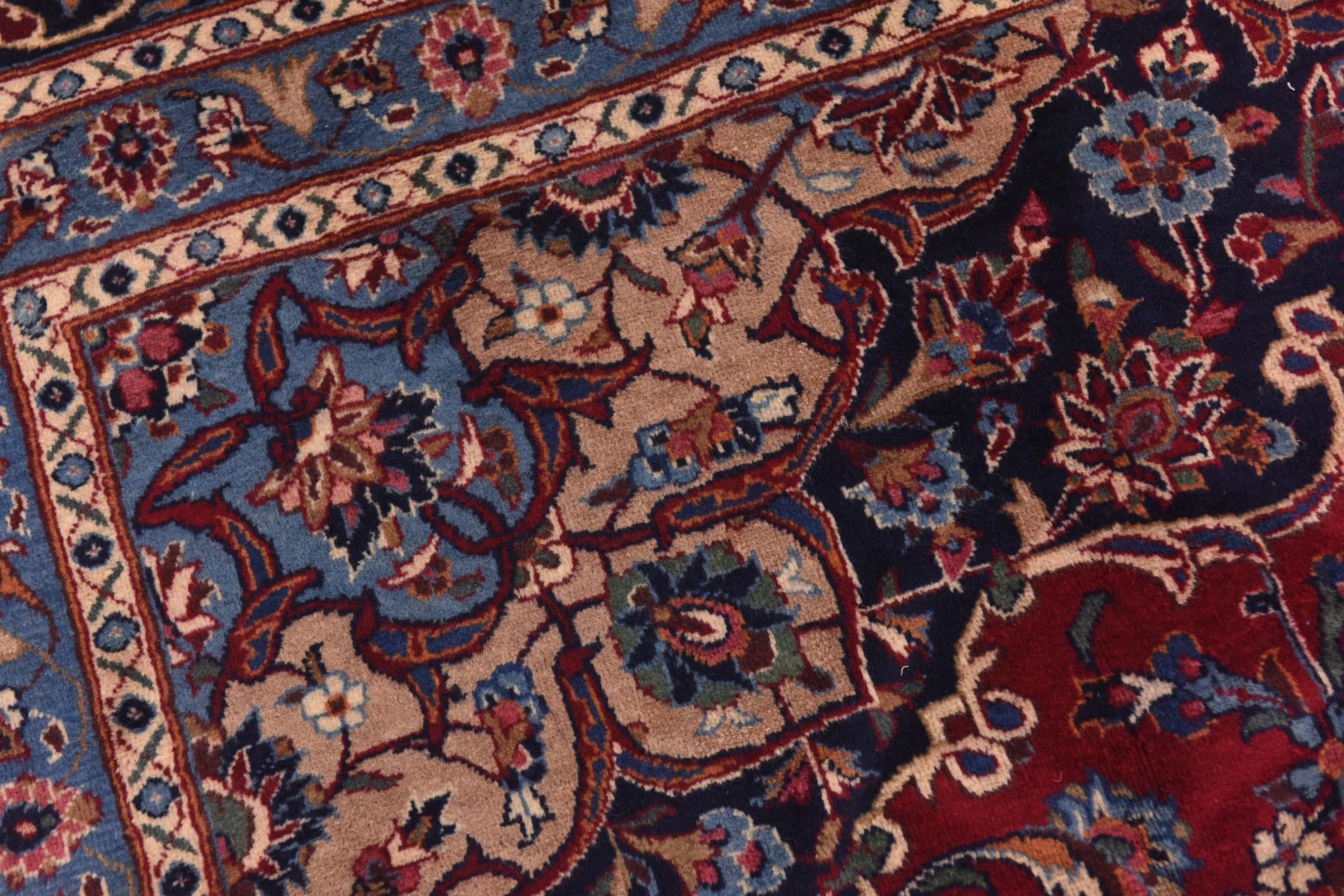 9' 9 x 12' 10 Hand Knotted Mashad Persian Wool Rug