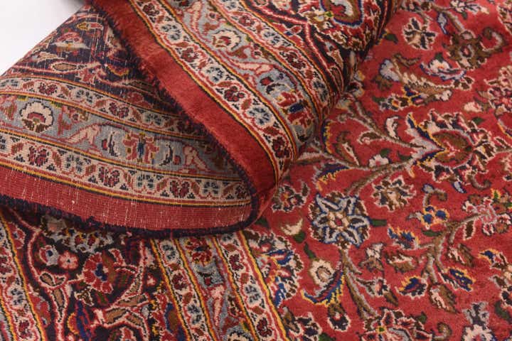 9' 6 x 13' Hand Knotted Mashad Persian Wool Rug