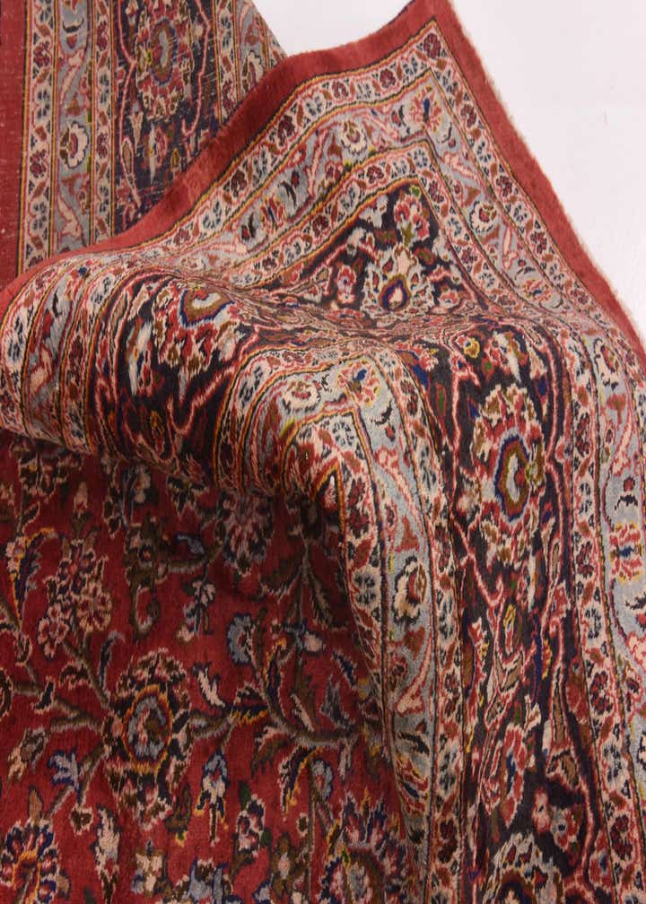 9' 6 x 13' Hand Knotted Mashad Persian Wool Rug