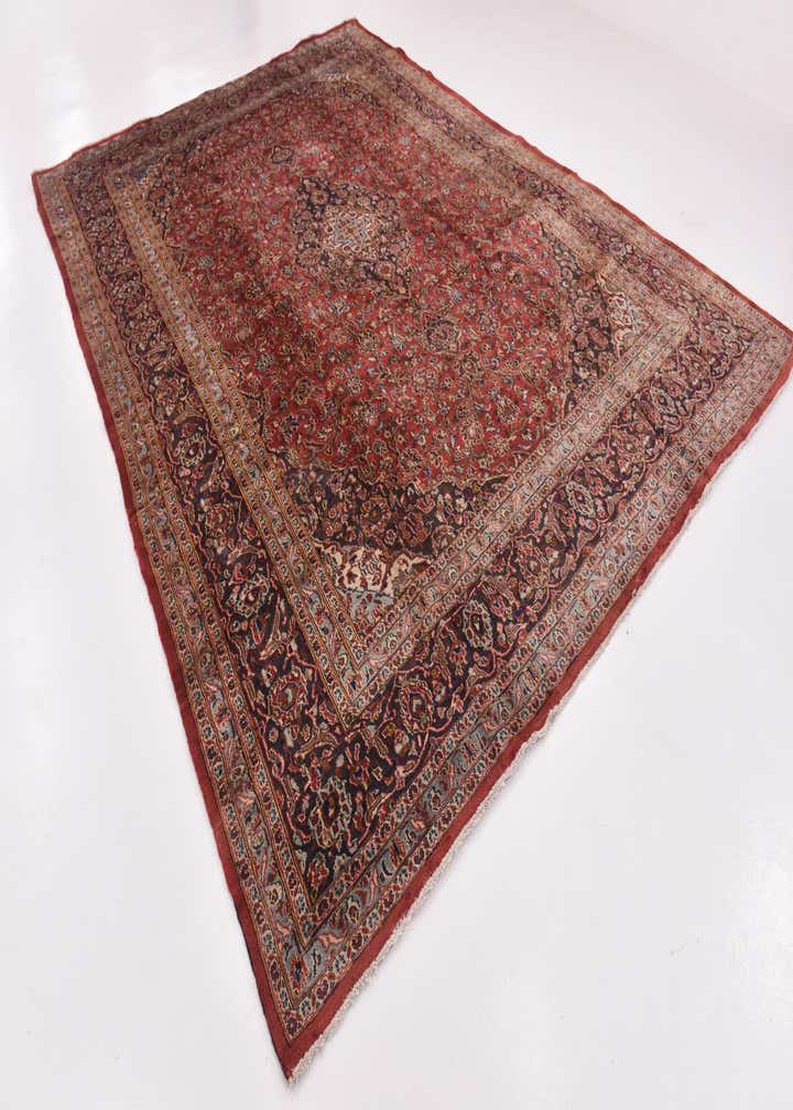 9' 6 x 13' Hand Knotted Mashad Persian Wool Rug