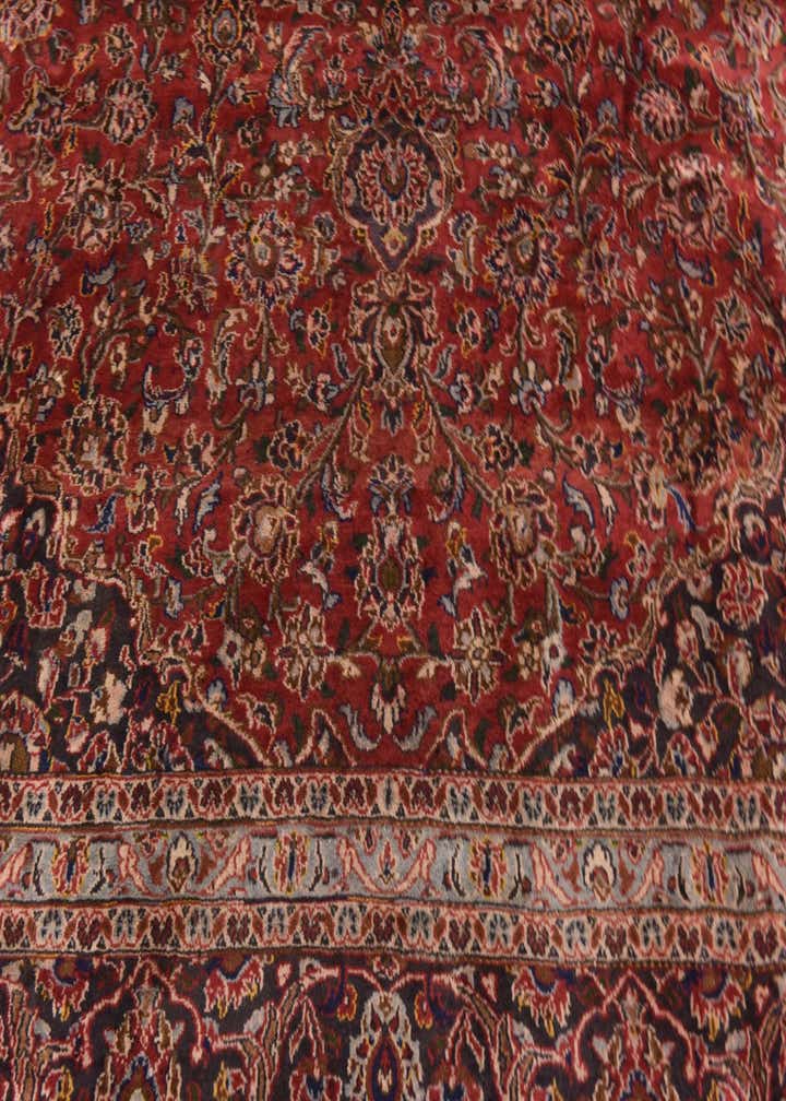 9' 6 x 13' Hand Knotted Mashad Persian Wool Rug