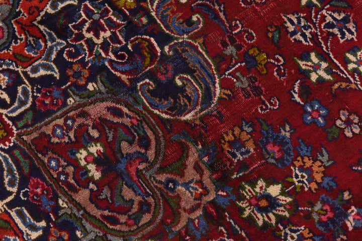 9' 7 x 12' 9 Hand Knotted Mashad Persian Wool Rug
