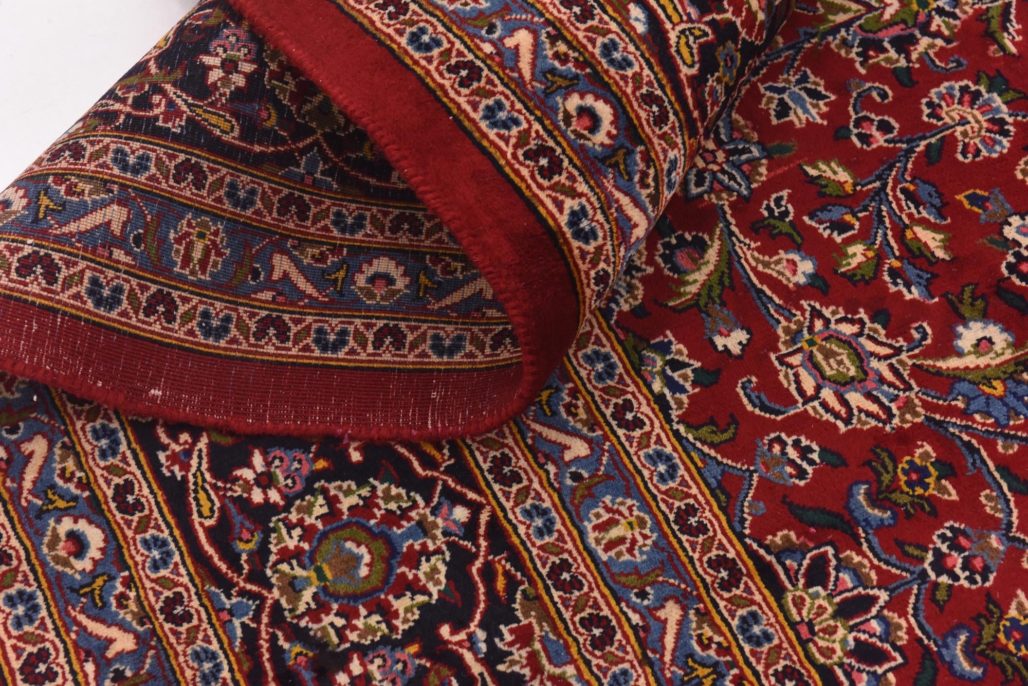 9' 6 x 13' Hand Knotted Mashad Persian Wool Rug