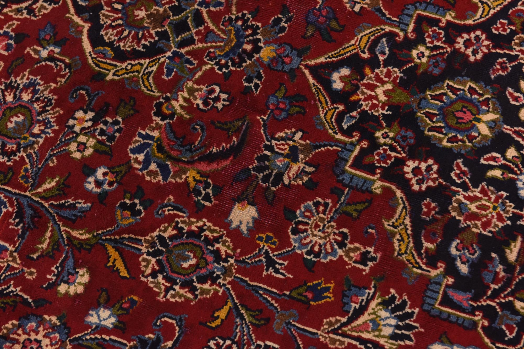 9' 6 x 13' Hand Knotted Mashad Persian Wool Rug