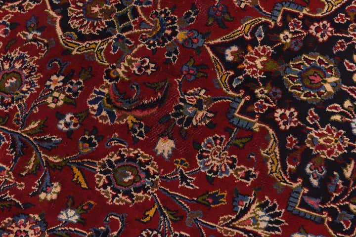 9' 6 x 13' Hand Knotted Mashad Persian Wool Rug