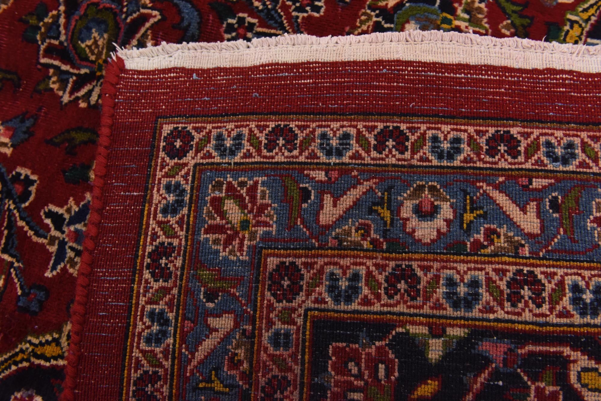 9' 6 x 13' Hand Knotted Mashad Persian Wool Rug