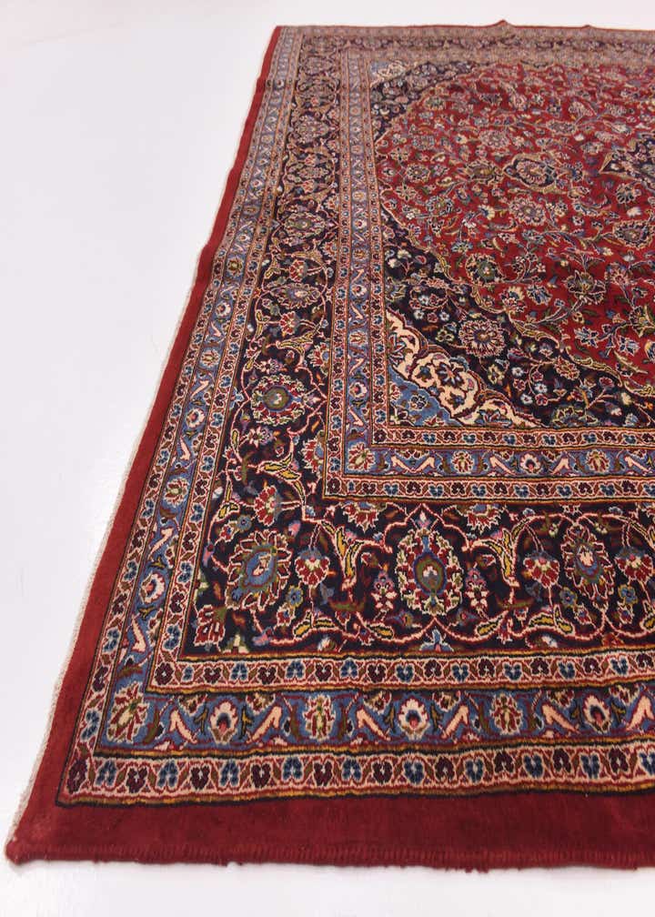 9' 6 x 13' Hand Knotted Mashad Persian Wool Rug