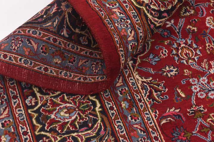 9' 7 x 13' Hand Knotted Mashad Persian Wool Rug