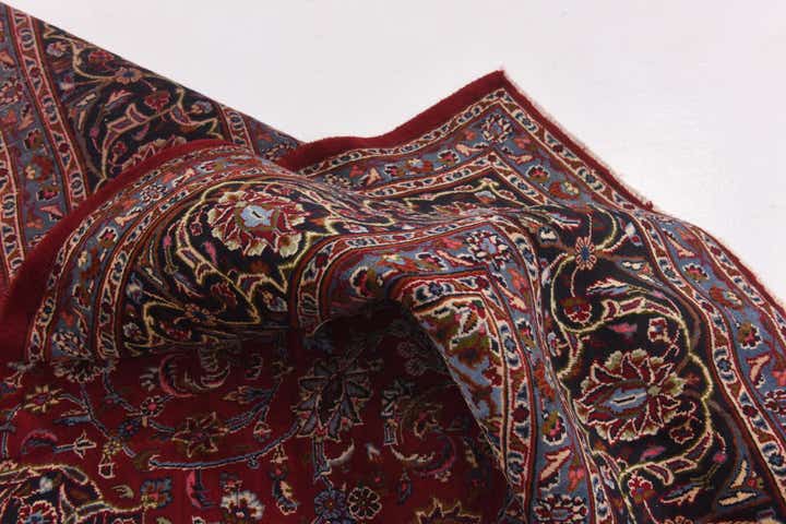 9' 7 x 13' Hand Knotted Mashad Persian Wool Rug