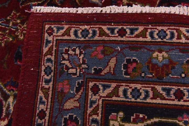 9' 7 x 13' Hand Knotted Mashad Persian Wool Rug