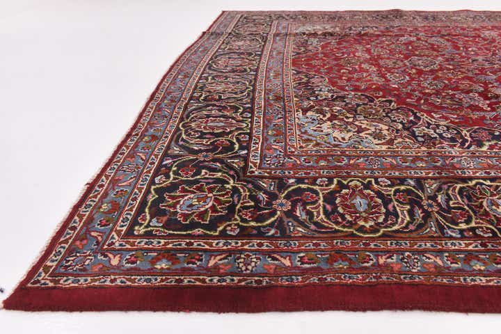 9' 7 x 13' Hand Knotted Mashad Persian Wool Rug