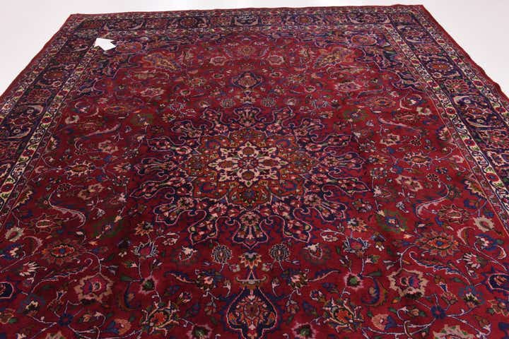 10' x 12' 10 Hand Knotted Mashad Persian Wool Rug