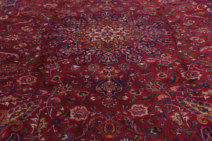 10' x 12' 10 Hand Knotted Mashad Persian Wool Rug