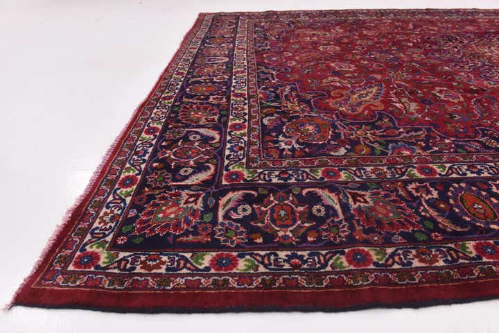 10' x 12' 10 Hand Knotted Mashad Persian Wool Rug