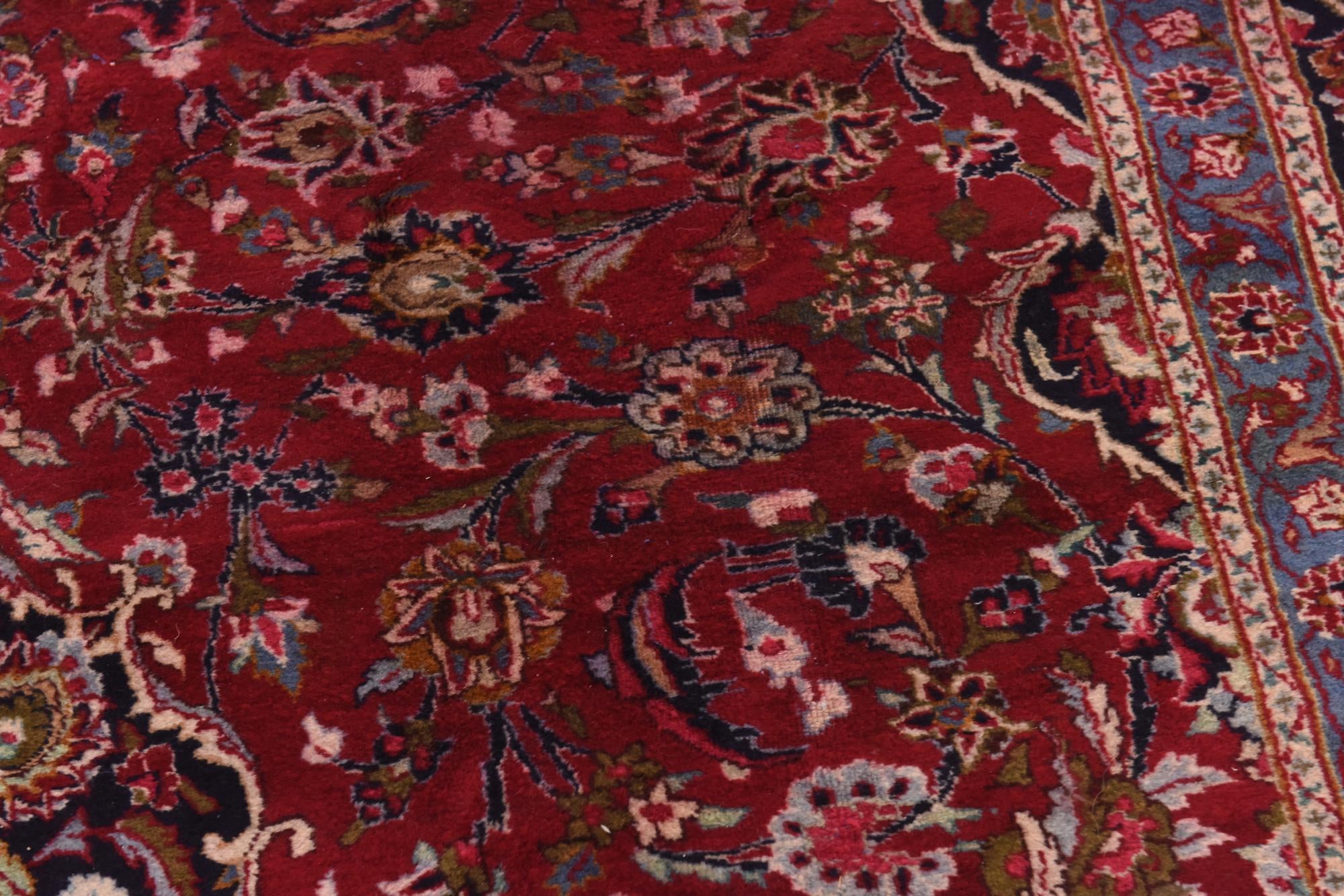 9' 9 x 12' 9 Hand Knotted Mashad Persian Wool Rug