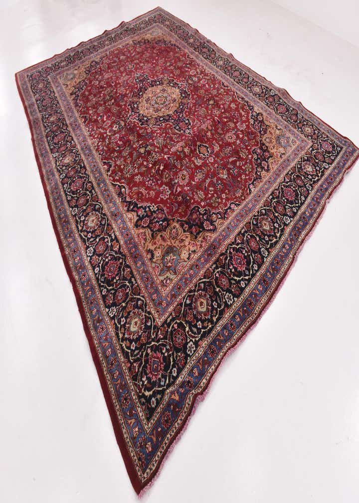 9' 9 x 12' 9 Hand Knotted Mashad Persian Wool Rug