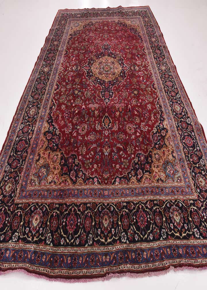 9' 9 x 12' 9 Hand Knotted Mashad Persian Wool Rug