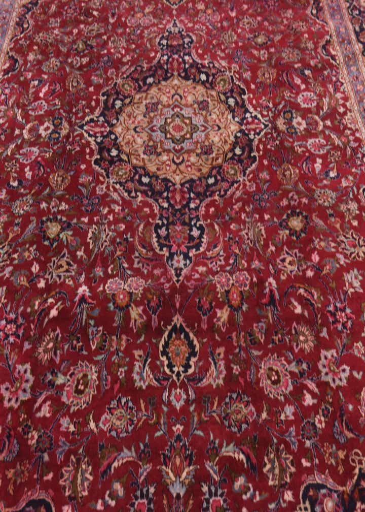 9' 9 x 12' 9 Hand Knotted Mashad Persian Wool Rug