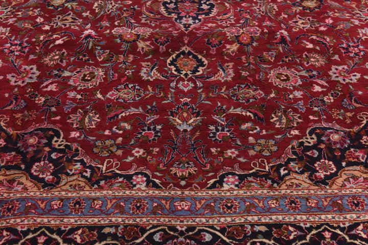 9' 9 x 12' 9 Hand Knotted Mashad Persian Wool Rug