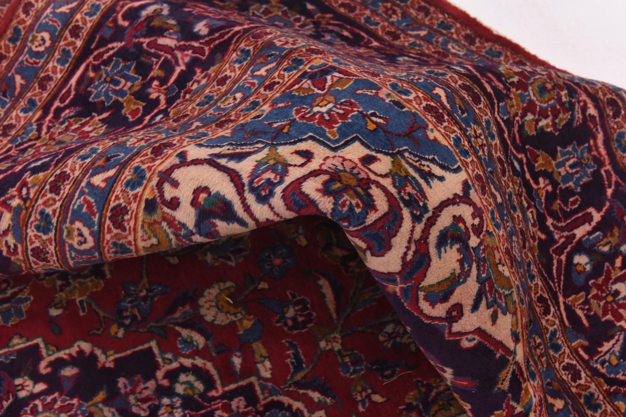 9' 7 x 12' 4 Hand Knotted Mashad Persian Wool Rug