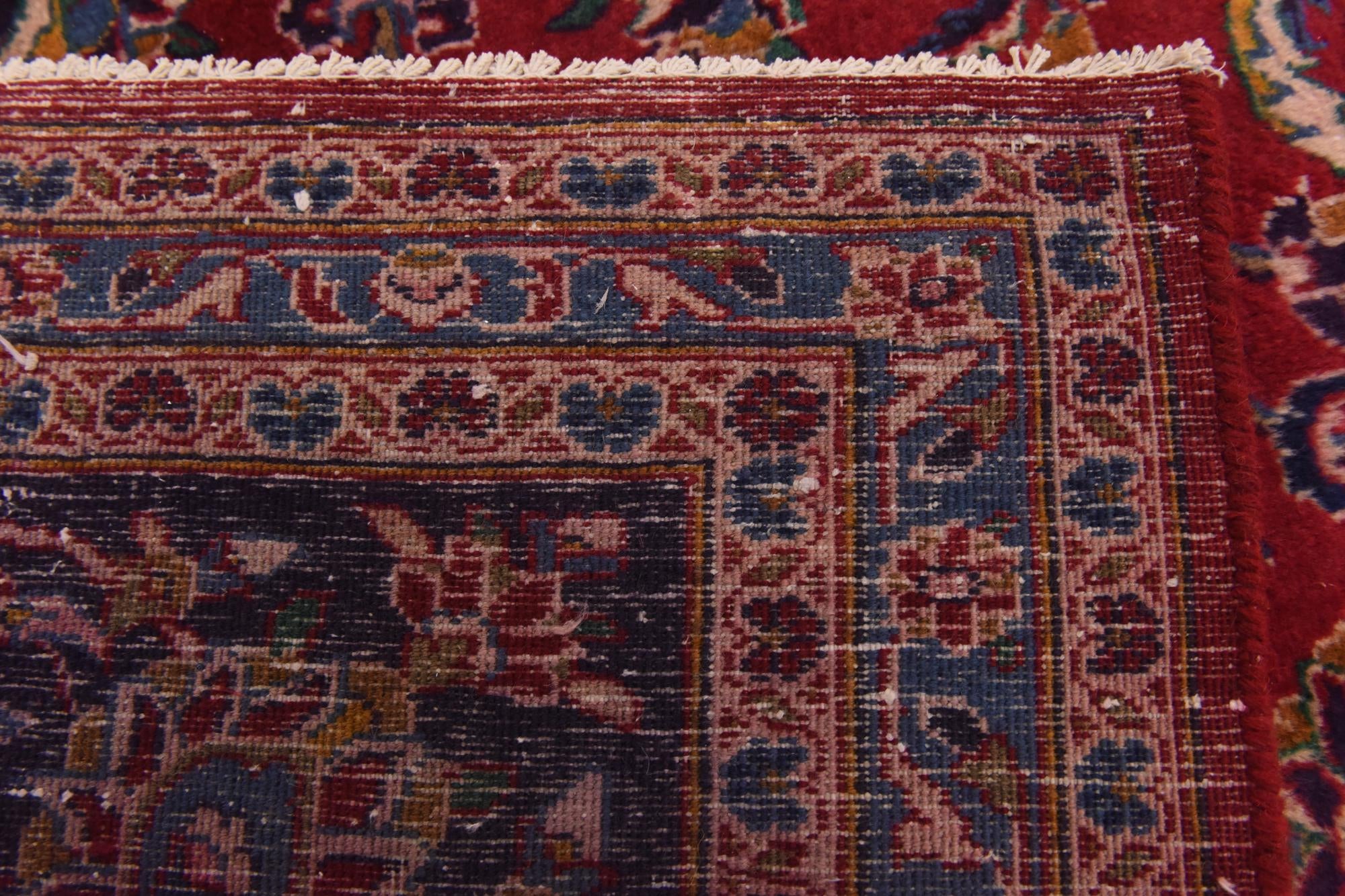 9' 7 x 12' 4 Hand Knotted Mashad Persian Wool Rug