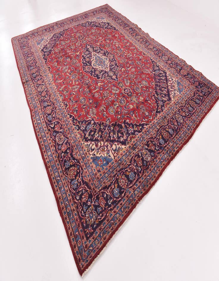 Detail image of 9' 7 x 12' 4 Hand Knotted Mashad Persian Wool Rug