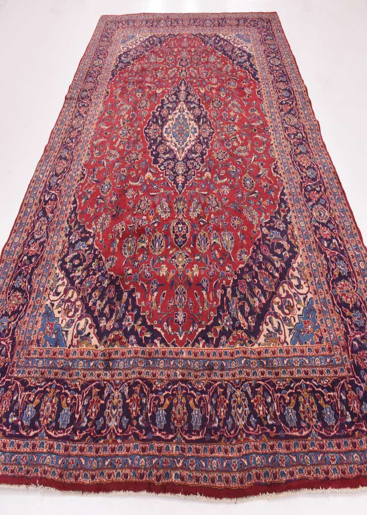 9' 7 x 12' 4 Hand Knotted Mashad Persian Wool Rug
