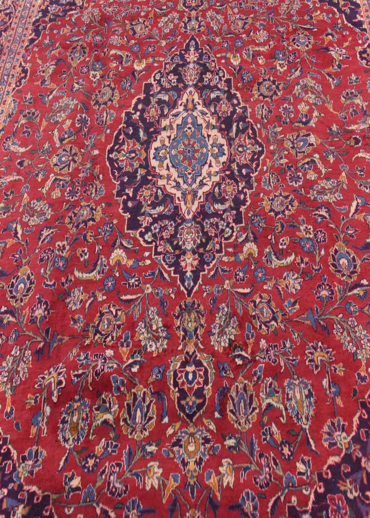 9' 7 x 12' 4 Hand Knotted Mashad Persian Wool Rug