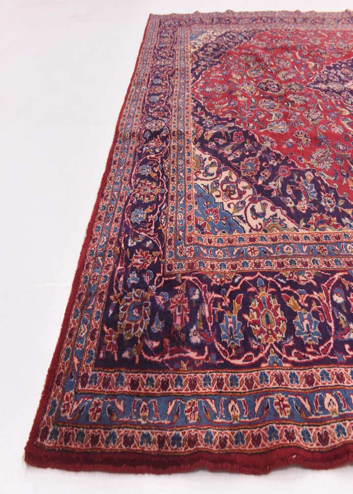 9' 7 x 12' 4 Hand Knotted Mashad Persian Wool Rug