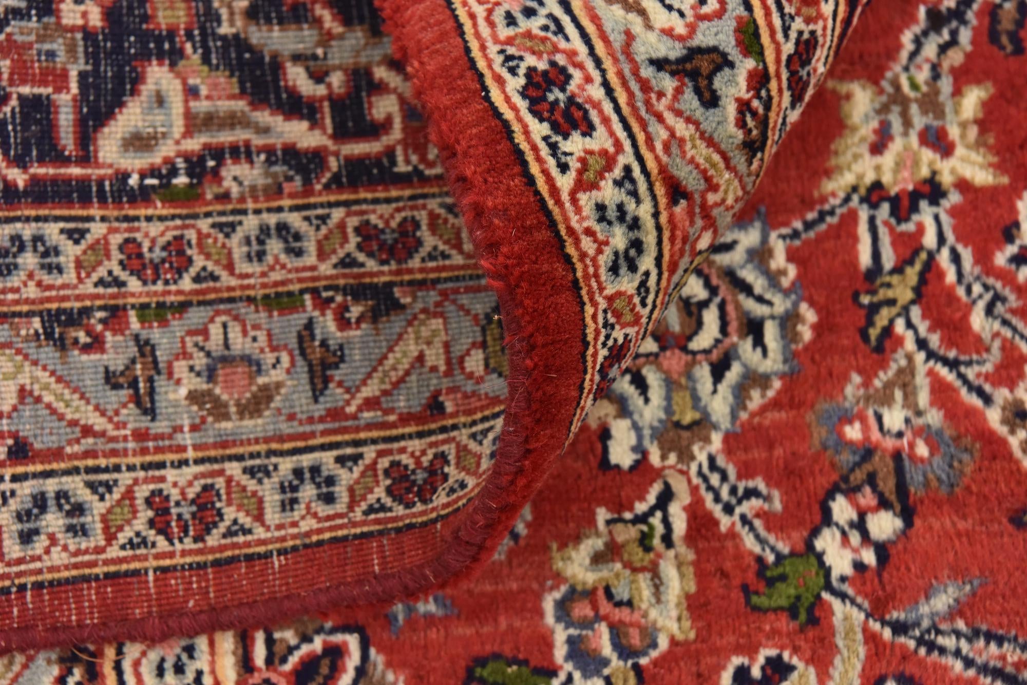 9' 6 x 12' 4 Hand Knotted Mashad Persian Wool Rug