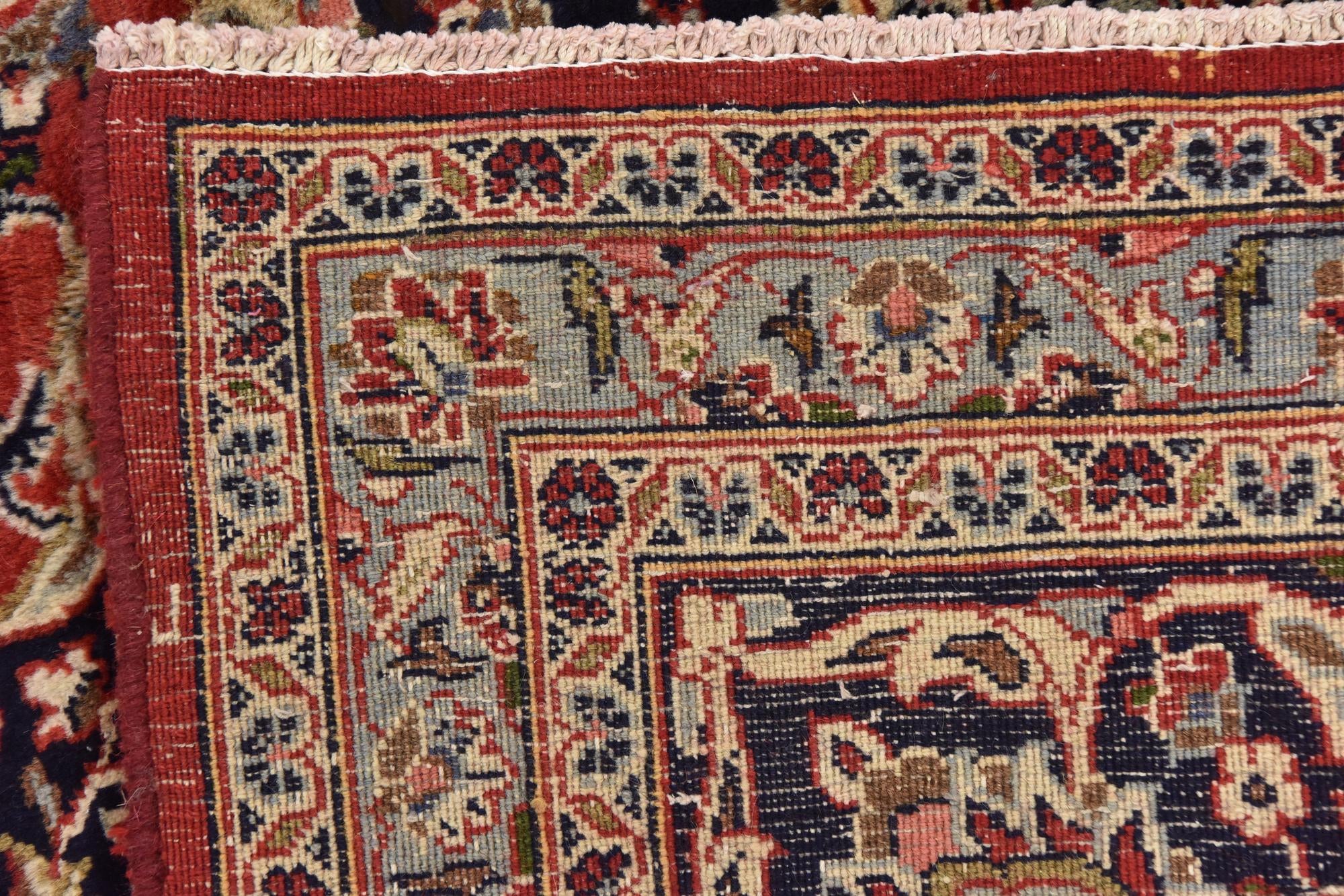 9' 6 x 12' 4 Hand Knotted Mashad Persian Wool Rug