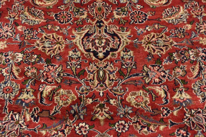 9' 6 x 12' 4 Hand Knotted Mashad Persian Wool Rug