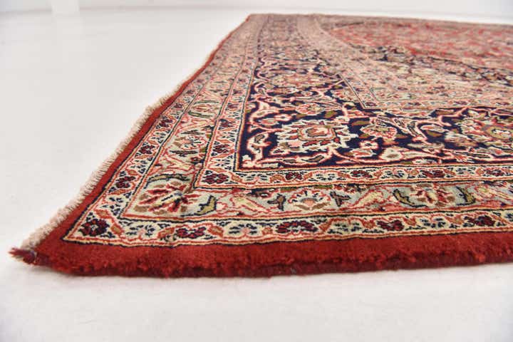 9' 6 x 12' 4 Hand Knotted Mashad Persian Wool Rug