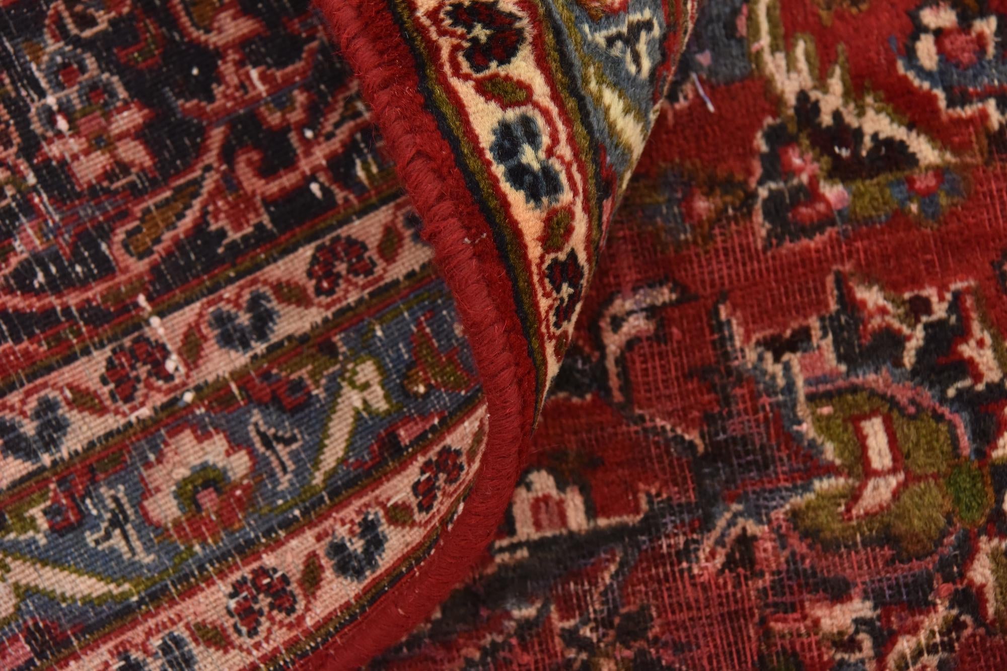 9' 10 x 12' 7 Hand Knotted Mashad Persian Wool Rug