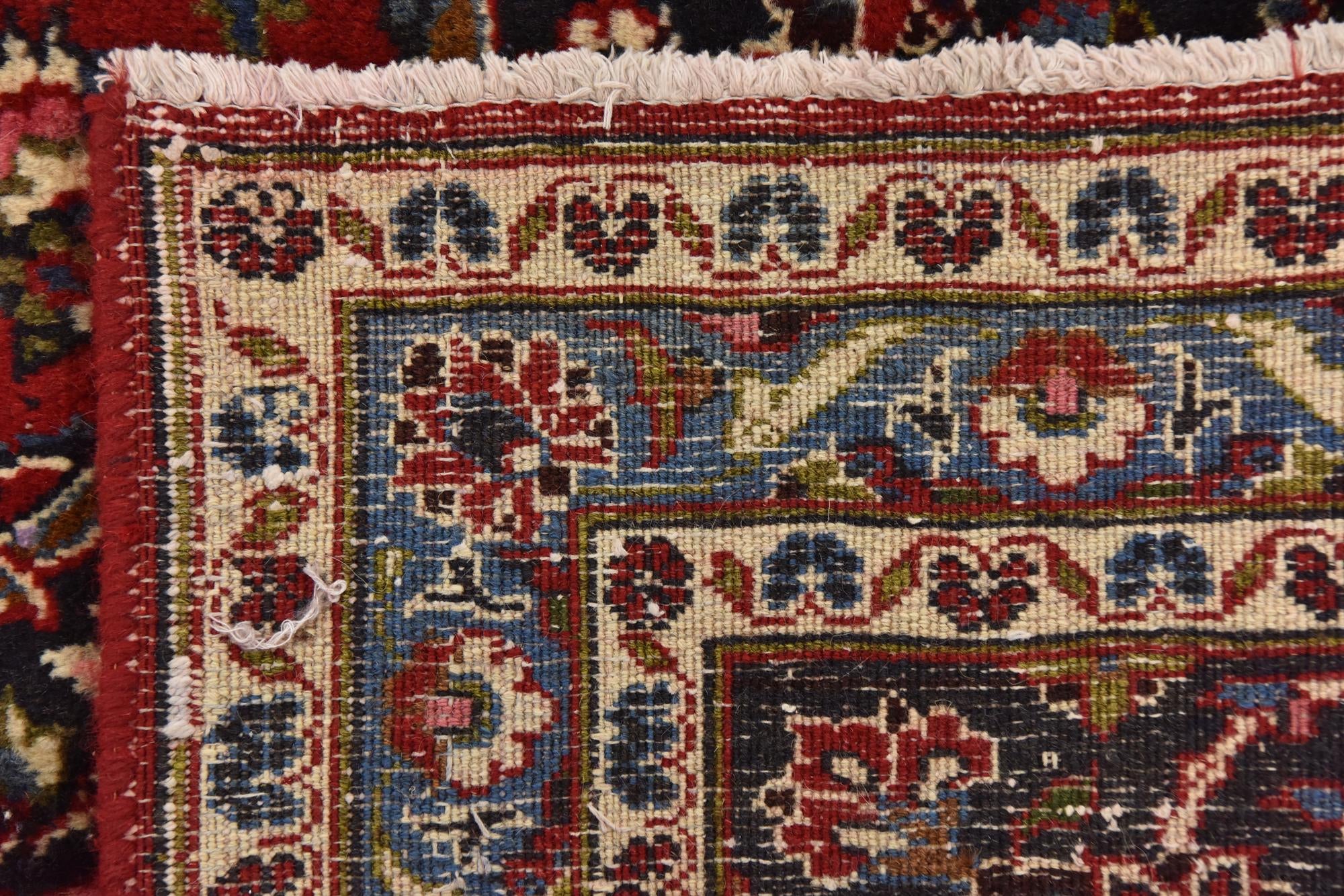 9' 10 x 12' 7 Hand Knotted Mashad Persian Wool Rug