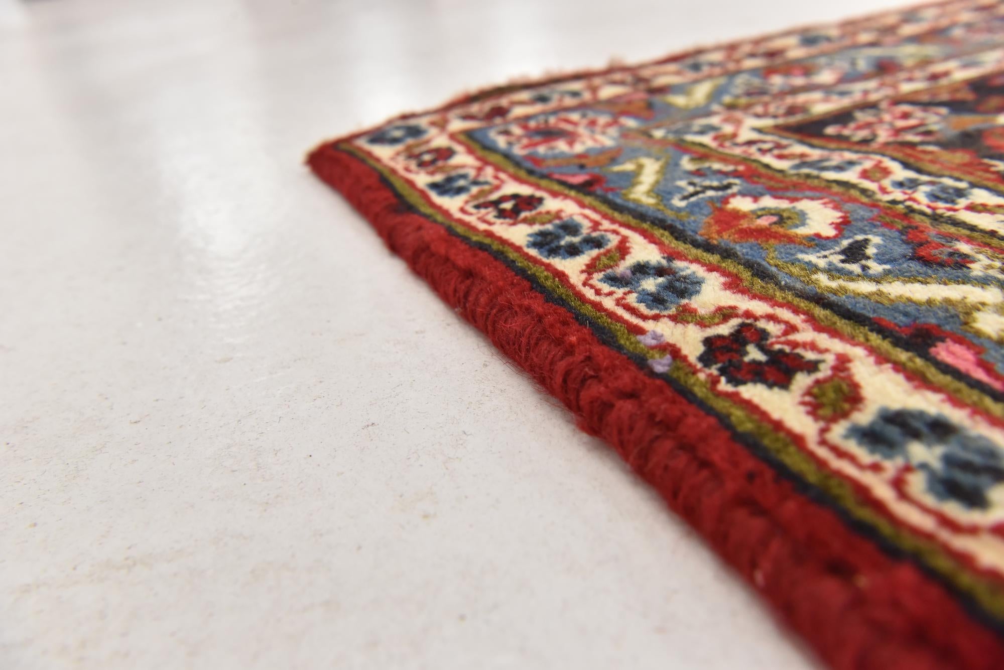 9' 10 x 12' 7 Hand Knotted Mashad Persian Wool Rug