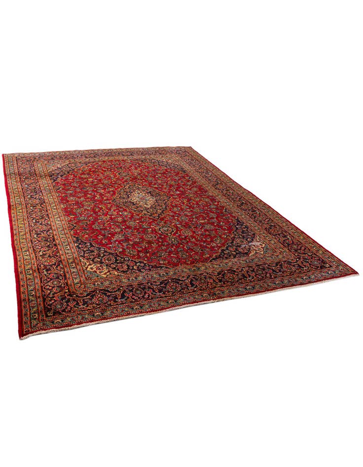 Detail image of 9' 6 x 12' 10 Hand Knotted Mashad Persian Wool Rug