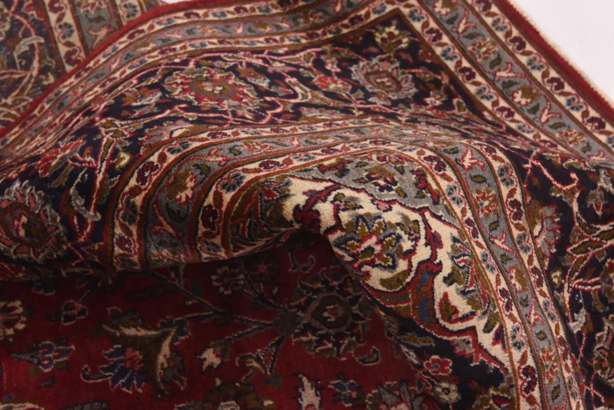 9' 7 x 12' 4 Hand Knotted Mashad Persian Wool Rug