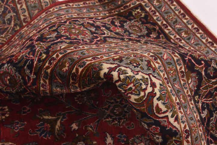 9' 7 x 12' 4 Hand Knotted Mashad Persian Wool Rug