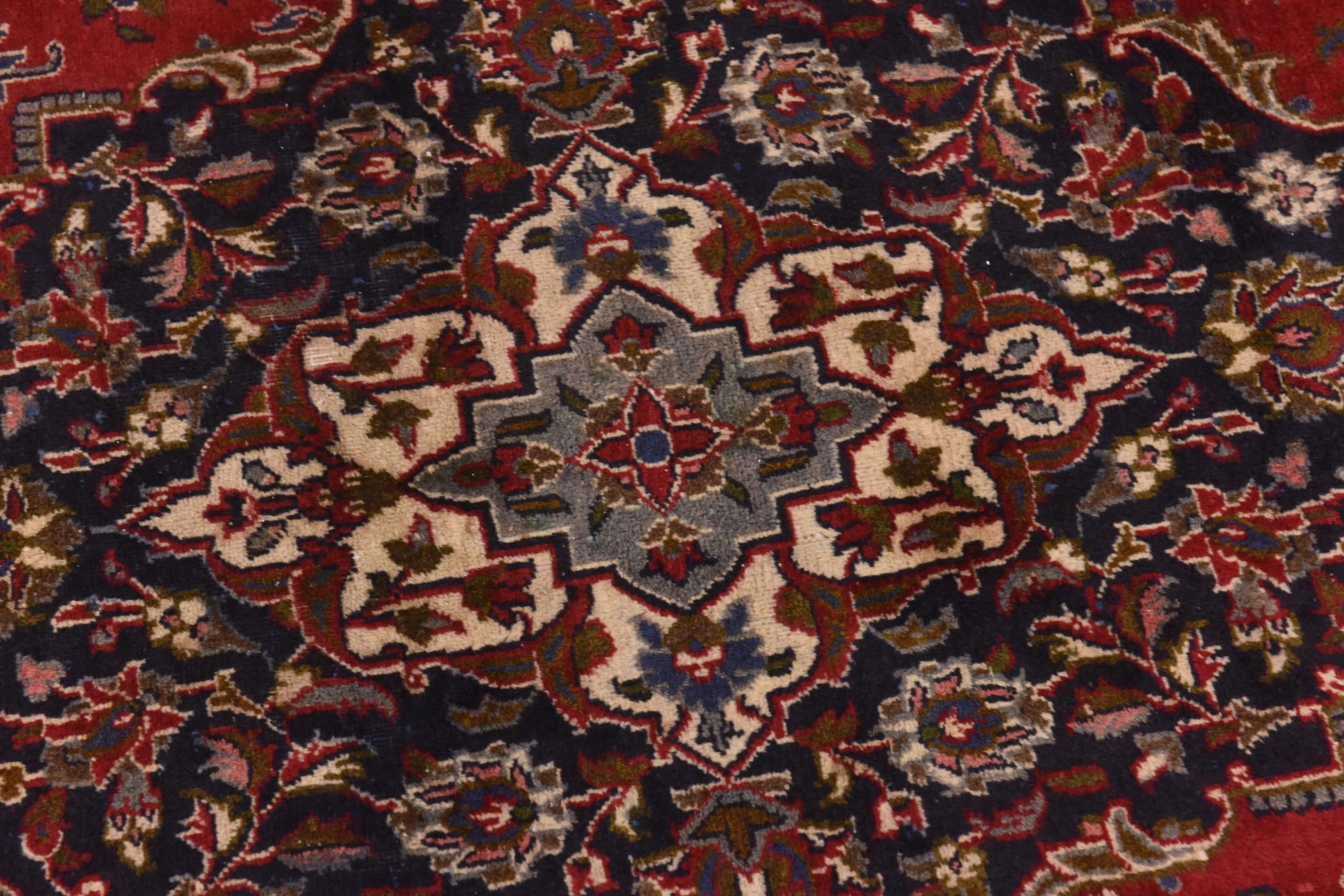 9' 7 x 12' 4 Hand Knotted Mashad Persian Wool Rug