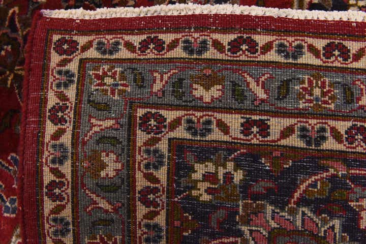 9' 7 x 12' 4 Hand Knotted Mashad Persian Wool Rug